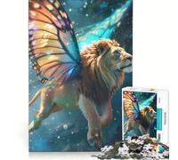 Puzzle da 1000 pezzi per ragazzi con leone volante e ali, gioco rilassante, antistress intellettuale, compleanno e altre occasioni 50x75cm