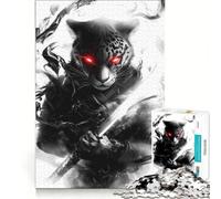 Puzzle da 1000 pezzi per ragazzi con leopardo samurai guerriero e altri animali Giochi rilassanti attività divertenti da fare a casa un regalo perfetto per gli appassionati di videogiochi 38x26cm