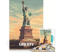 Puzzle da 1000 pezzi per ragazzi con l'immagine della Statua della Libertà gioco divertente allena la mente e la manualità migliora l'amore tra le coppie 50x75cm