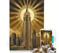 Puzzle da 1000 pezzi per ragazzi con l'immagine dell'Empire State Building, ideale per giochi in famiglia, impegnativo da completare, regalo perfetto per amici e parenti 38x26cm