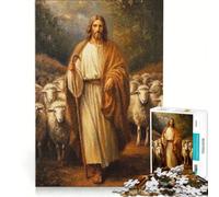 Puzzle da 1000 pezzi per ragazzi con l'immagine di Gesù Cristo il Buon Pastore un gioco rompicapo stimolante e impegnativo ideale come regalo per tutta la famiglia 38x52cm