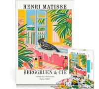 Puzzle da 1000 pezzi per ragazzi con l'immagine di Henri Matisse "Uccello nella vasca da bagno" ideale per rilassarsi divertirsi a casa e come regalo 50x75cm