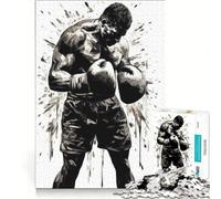 Puzzle da 1000 pezzi per ragazzi con l'immagine di un pugile, gioco rilassante, analisi e logica, per rafforzare l'amore tra le coppie 38x52cm