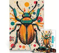 Puzzle da 1000 pezzi per ragazzi con lo scarabeo,in stile Pop Art moderno,con incastri fluidi,divertente e stimolante per il gioco cognitivo,ideale per momenti di svago e come regalo per le festività