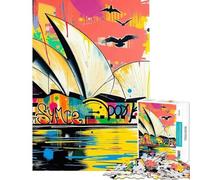 Puzzle da 1000 pezzi per ragazzi con l'opera d'arte graffiti della Sydney Opera House Una sfida impegnativa che migliora la memoria Un gioco pratico per ragazzi dai 14 anni in su (38x52cm)