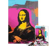 Puzzle da 1000 pezzi per ragazzi con l'opera "Monna Lisa" di Andy Warhol un gioco fai-da-te di precisione con taglio di precisione ideale come regalo per tutta la famiglia (50x75cm)