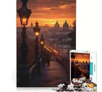 Puzzle da 1000 pezzi per ragazzi, con luci della città e scorci urbani, giocattolo educativo, regalo di compleanno, speciale 50x75cm