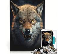 Puzzle da 1000 pezzi per ragazzi con lupo intelligenza artificiale generativa gioco pratico per divertimento in famiglia adatto come decorazione da scrivania 38x52cm