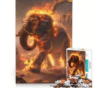 Puzzle da 1000 pezzi per ragazzi con maestoso elefante gigante gioco interattivo migliora la memoria compleanno e Natale 50x75cm