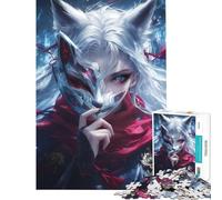 Puzzle da 1000 pezzi per ragazzi con maschera di volpe gioco enigmatico interattivo ed educativo ideale come regalo per uomini e donne perfetto per la decorazione della casa (dimensioni 50x75cm)
