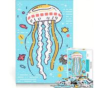 Puzzle da 1000 pezzi per ragazzi con meduse e disegni al tratto gioco rompicapo difficile e stimolante ideale come regalo per tutta la famiglia 50x75cm