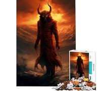 Puzzle da 1000 pezzi per ragazzi con misterioso ritratto del diavolo Gioco avvincente per coltivare la pazienza rompicapo perfetto per la decorazione (dimensioni 38x26cm)