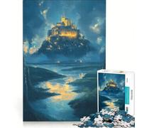 Puzzle da 1000 pezzi per ragazzi con Mont Saint-Michael gioco interattivo migliora la memoria compleanno e Natale 38x26cm