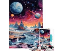 Puzzle da 1000 pezzi per ragazzi con montagne e pianeti Attività divertenti da fare in casa Decorazione perfetta Giochi rilassanti per ragazzi dai 14 anni in su 38x26cm