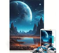 Puzzle da 1000 pezzi per ragazzi con montagne e pianeti decorazione da parete passatempo ideale per le vacanze a casa per rafforzare il legame di coppia 38x26cm