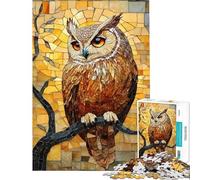 Puzzle da 1000 pezzi per ragazzi con mosaico raffigurante un gufo gioco per famiglie ideale come regalo per tutta la famiglia (dimensioni 38x26cm)