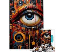 Puzzle da 1000 pezzi per ragazzi con motivo astratto a forma di occhio ideale per adulti e ragazzi Un'opera d'arte unica perfetta come regalo di compleanno o di Natale (dimensioni 50x75cm)