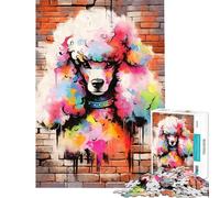 Puzzle da 1000 pezzi per ragazzi con motivo barboncino graffiti e street art Gioco pratico e coinvolgente per coltivare la pazienza sfida impegnativa (dimensioni 38x52cm)