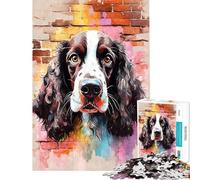 Puzzle da 1000 pezzi per ragazzi con motivo English Springer Spaniel Attività divertenti da fare in casa Decorazione perfetta Gioco rompicapo adatto a partire dai 14 anni (50x75cm)