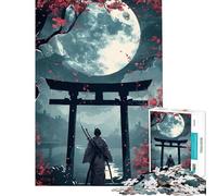 Puzzle da 1000 pezzi per ragazzi con motivo fiori di ciliegio e luna notturna Gioco pratico per adulti sfida impegnativa ideale come regalo per tutta la famiglia (dimensioni 38x26cm)