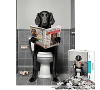 Puzzle da 1000 pezzi per ragazzi con motivo Flat Coated Retriever gioco educativo e stimolante per tutta la famiglia ideale come antistress e regalo di compleanno (dimensioni 38x26cm)