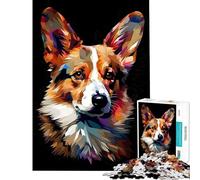 Puzzle da 1000 pezzi per ragazzi con motivo geometrico astratto Corgi ideale per rilassarsi sviluppare la pazienza sfida impegnativa (dimensioni 50x75cm)