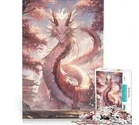 Puzzle da 1000 pezzi per ragazzi, con motivo giapponese Sakura e drago, gioco educativo, regalo di compleanno, ideale come regalo per tutta la famiglia 50x75cm