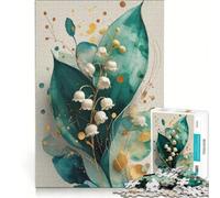 Puzzle da 1000 pezzi per ragazzi con motivo mughetto ad acquerello ideale per giochi in famiglia antistress e come regalo per amici e parenti 38x52cm
