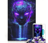 Puzzle da 1000 pezzi per ragazzi con occhi alieni viola gioco educativo divertente antistress regalo di Natale o compleanno 50x75cm