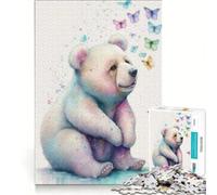 Puzzle da 1000 pezzi per ragazzi con orsetto felice, gioco interattivo, migliora la memoria, compleanno e Natale 38x52cm