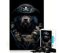 Puzzle da 1000 pezzi per ragazzi con orso,pirata e soldato Gioco divertente e stimolante per il tempo libero,ideale per le festività Regalo perfetto (38x52cm)