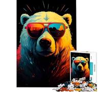 Puzzle da 1000 pezzi per ragazzi con orso polare di Miami Beach gioco educativo e stimolante per l'intelletto ideale come regalo di compleanno (dimensioni 75x50cm)