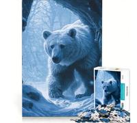 Puzzle da 1000 pezzi per ragazzi con orso polare in inverno gioco rompicapo difficile e stimolante ideale come regalo per tutta la famiglia 50x75cm