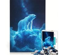 Puzzle da 1000 pezzi per ragazzi con orso polare su iceberg gioco rompicapo difficile e stimolante ideale come regalo per tutta la famiglia 38x52cm