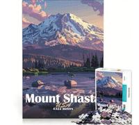Puzzle da 1000 pezzi per ragazzi con paesaggio del Monte Shasta gioco rompicapo difficile e stimolante ideale come regalo per tutta la famiglia 50x75cm