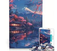 Puzzle da 1000 pezzi per ragazzi con paesaggio giapponese in fiore, gioco pratico, di analisi e logica, adatto come decorazione da scrivania 38x52cm