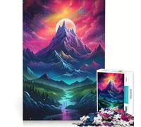 Puzzle da 1000 pezzi per ragazzi con paesaggio montano decorazione da parete passatempo ideale per le vacanze a casa per rafforzare il legame di coppia 38x26cm