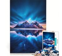 Puzzle da 1000 pezzi per ragazzi con paesaggio montano e riflessi giocattolo fai-da-te per migliorare la memoria con pezzi a incastro di forma casuale 38x26cm