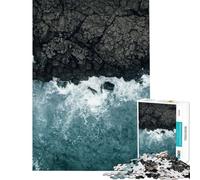 Puzzle da 1000 pezzi per ragazzi con paesaggio oceanico puzzle fotografico giocattolo fai da te decorazione da parete compleanno e Natale (dimensioni 38x26cm)
