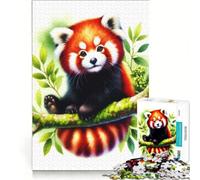Puzzle da 1000 pezzi per ragazzi con panda rosso gioco rompicapo difficile e stimolante ideale come regalo per tutta la famiglia 38x52cm