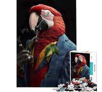 Puzzle da 1000 pezzi per ragazzi con pappagallo e sigaro gioco educativo e stimolante ideale come regalo di compleanno (dimensioni 38x26cm)
