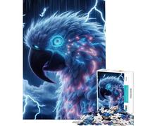 Puzzle da 1000 pezzi per ragazzi con pappagallo e uccello gioco interattivo educativo regalo di Babbo Natale segreto ideale per passare il tempo durante le vacanze (dimensioni 75x50cm)