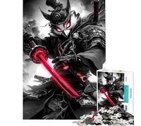 Puzzle da 1000 pezzi per ragazzi con pappagallo samurai e maschera da gufo Divertimento a casa decorazione artistica per la casa giochi per famiglie adatto a persone dai 14 anni in su (38x52cm)