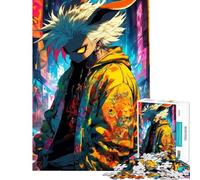 Puzzle da 1000 pezzi per ragazzi con personaggi anime in un ambiente urbano Puzzle rilassanti per ragazzi gioco di velocità manuale per compleanni e Natale (dimensioni 50x75cm)