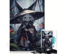 Puzzle da 1000 pezzi per ragazzi con personaggio volpe anime nella foresta pluviale,gioco stimolante per la mente,incastro perfetto senza spazi vuoti,rilassante attività di gruppo al chiuso (38x52cm)