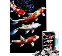 Puzzle da 1000 pezzi per ragazzi con pesci koi nell'acqua gioco per famiglie sfida per l'intelligenza giocattolo coinvolgente regalo per il Secret Santa migliora la memoria (dimensioni 50x75cm)