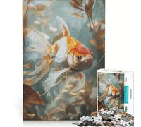 Puzzle da 1000 pezzi per ragazzi con pesci rossi in acquario, gioco rompicapo, difficile e stimolante, ideale come regalo per tutta la famiglia 38x26cm