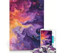 Puzzle da 1000 pezzi per ragazzi con pittura ad acquerello in forma liquida gioco educativo decorazione murale ideale come regalo 50x75cm