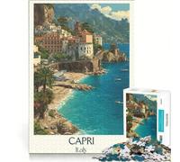 Puzzle da 1000 pezzi per ragazzi con poster dell'isola di Capri, giochi rilassanti, attività divertenti da fare a casa, ottimo regalo per gli appassionati di videogiochi 38x52cm