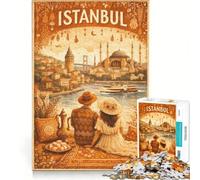 Puzzle da 1000 pezzi per ragazzi con poster di viaggio di Istanbul, giochi rilassanti, attività divertenti da fare a casa, ottimo regalo per gli appassionati di videogiochi 38x52cm